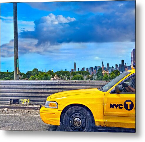 Big Yellow Taxi Metal Print featuring the photograph Big Yellow Taxi by Marianne Campolongo
