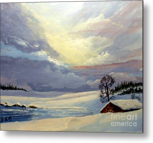 Sunrise Metal Print featuring the painting Bone Cold by John Wise