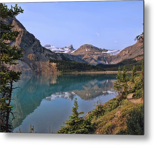Rocky Mountains Metal Print featuring the photograph Bow Lake in Banff N.P. by Betty Eich
