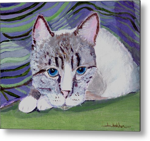Cat Metal Print featuring the photograph Bugsy's Quilt by Lou Belcher