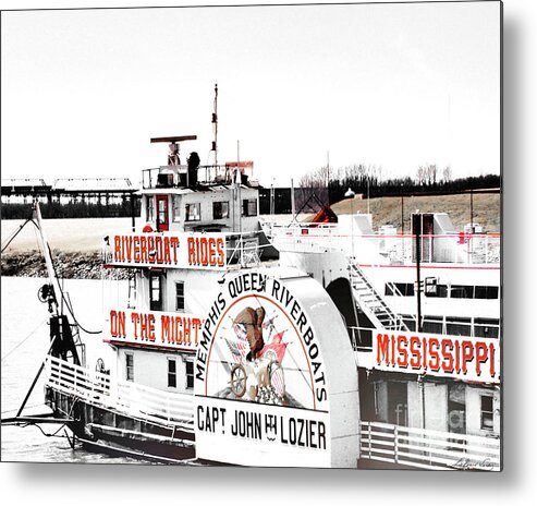 Riverboat Metal Print featuring the digital art Capt. John Lozier by Lizi Beard-Ward