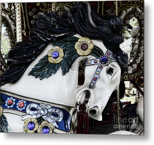 Carousel Metal Print featuring the photograph Carousel horse - 9 by Paul Ward