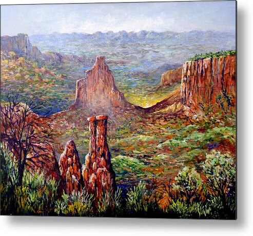 Colorado Metal Print featuring the painting Colorado National Monument by Lou Ann Bagnall