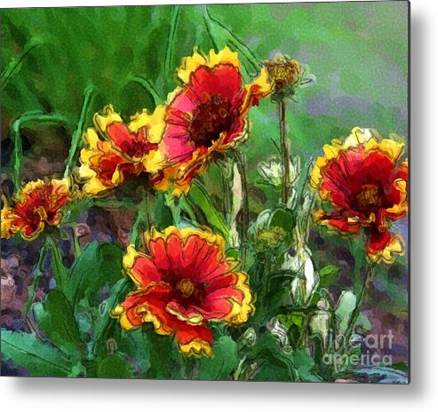 Daisy Metal Print featuring the painting Daisy Fun by Smilin Eyes Treasures