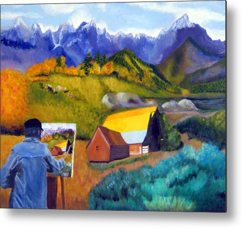 Painter Metal Print featuring the painting Deja View by Brent Harris