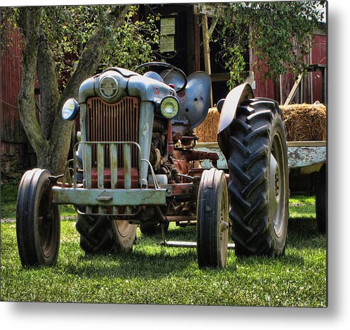 Tractor Metal Print featuring the photograph Farm Tractor One by Ann Bridges