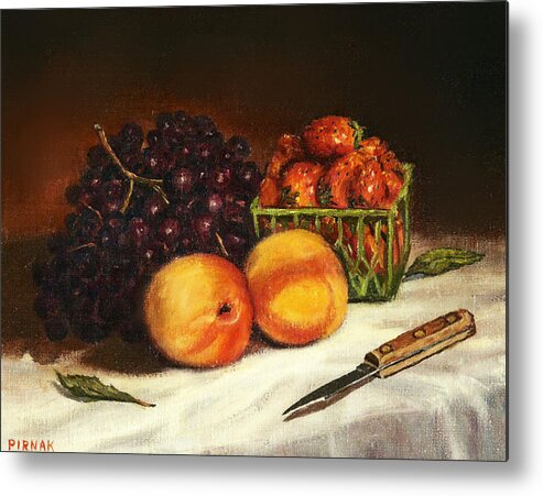 Fruit Metal Print featuring the painting Fruit by John Pirnak