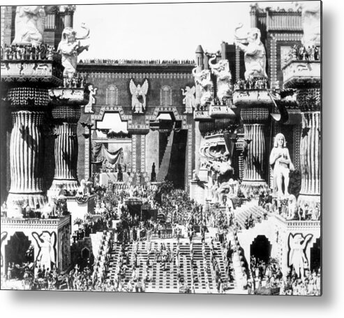 -ecq- Metal Print featuring the photograph Griffith: Intolerance 1916 by Granger