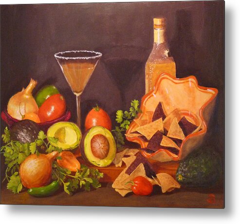 Still Life Metal Print featuring the painting Guacamole by Joe Bergholm