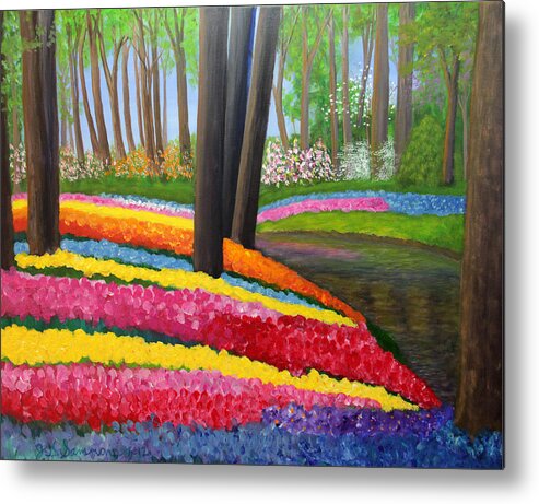 Gardens Metal Print featuring the painting Holland Gardens by Janet Greer Sammons
