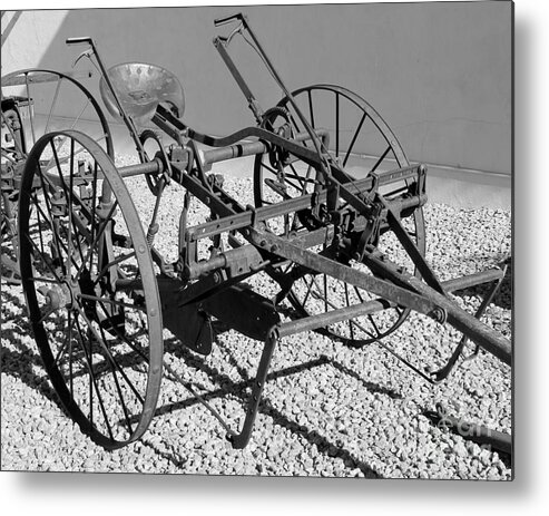 Plow Metal Print featuring the photograph Horse Drawn Plow by Pamela Walrath