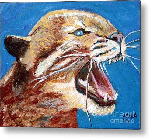 Kentucky Wildcat Metal Print featuring the painting Kentucky Wildcat by Jeanne Forsythe