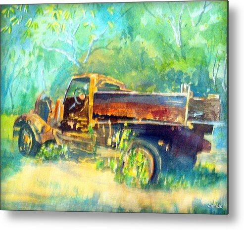 Lignum Vitae Key Metal Print featuring the painting Key Truck by AnnaJo Vahle