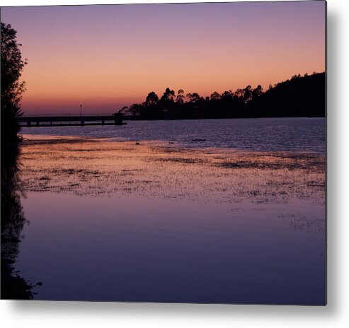 Sunset Metal Print featuring the photograph Lake Miramar Sunset 1 by Jeremy McKay