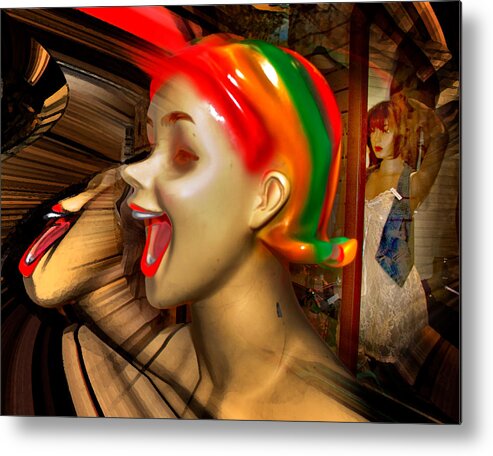 Mannequin Metal Print featuring the photograph Laughing Mannequin by Jim Painter