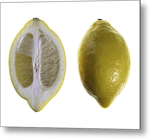 Fruit Metal Print featuring the photograph Lemon by Nathaniel Kolby