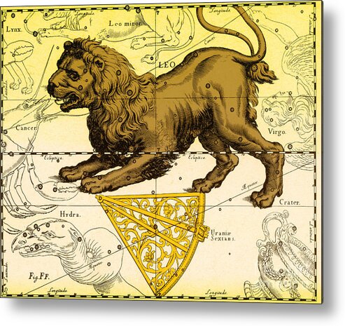 Science Metal Print featuring the photograph Leo, The Hevelius Firmamentum, 1690 by Science Source