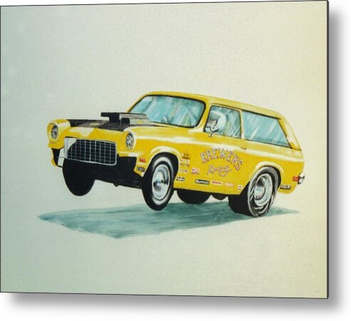 Car Metal Print featuring the painting Lift off by Stacy C Bottoms