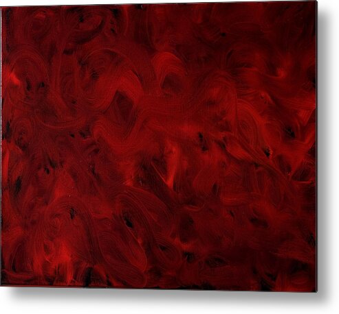 Abstract Metal Print featuring the painting Mars Swirl II by Shannon Grissom