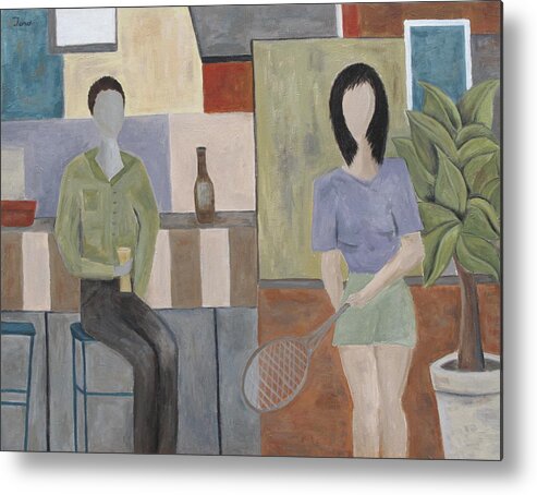 Figurative Metal Print featuring the painting Matchmaker by Trish Toro
