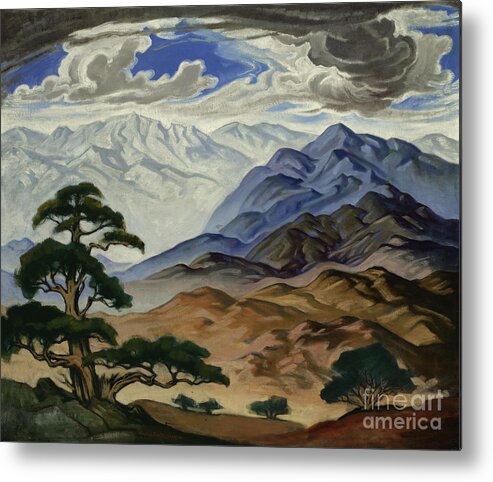 Landscape Metal Print featuring the painting Nebo Composition by Erin Byrd Bartholomew