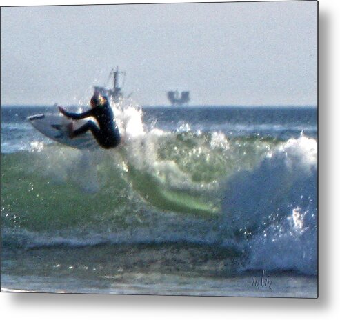 Surfer Metal Print featuring the photograph Over The Top by Marie Morrisroe