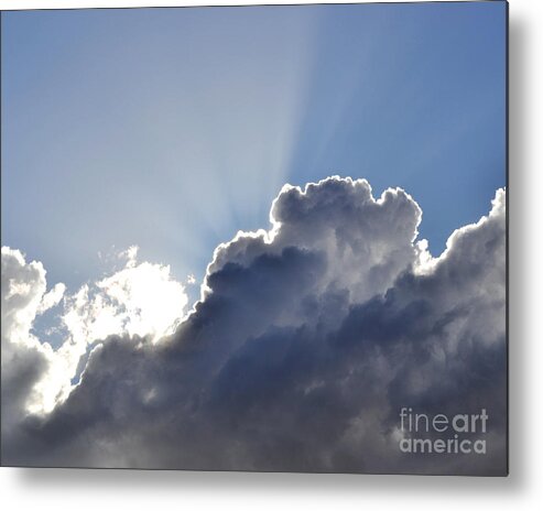 Clouds Metal Print featuring the photograph Partly cloudy by Rebecca Margraf