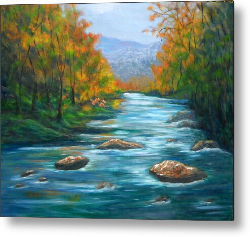 Pisgah Forest Metal Print featuring the painting Pisgah Forest 1 by Sandy Hemmer