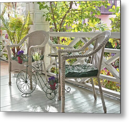 Porch Metal Print featuring the photograph Porch in St. Augustine by Betty Eich