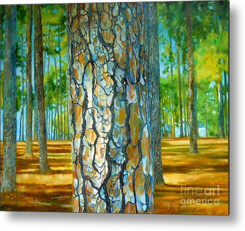 Tree Metal Print featuring the painting Portrait of a Pine Tree by Joe Roache