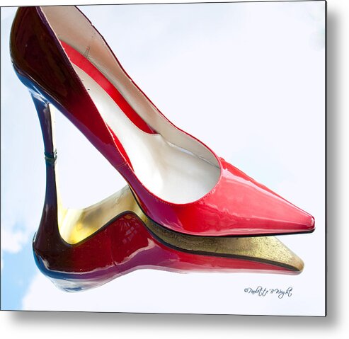 Best Metal Print featuring the photograph Red Patent Stilettos by Paulette B Wright