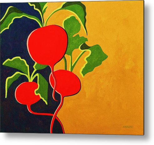 Food Metal Print featuring the painting Roots 2 by Peggy Wrobleski