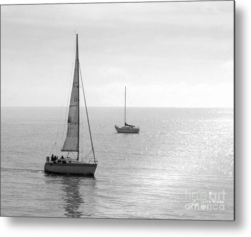 Sailing Metal Print featuring the photograph Sailing in Calm Waters by Artist and Photographer Laura Wrede