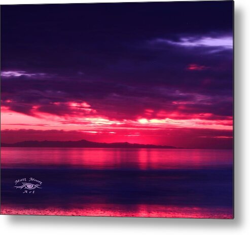 Sunset Metal Print featuring the photograph Sunset on the Beach by Matthew Moore
