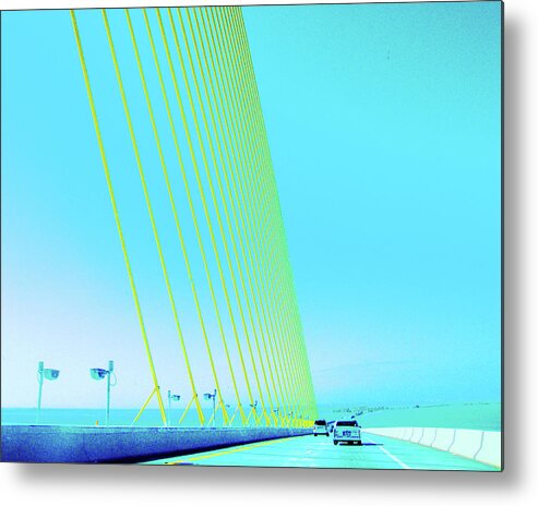 Tampa Metal Print featuring the photograph Sunshine Bridge by Lizi Beard-Ward