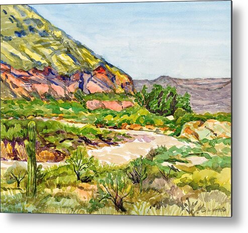Arizona Metal Print featuring the painting Table Mesa by Gurukirn Khalsa