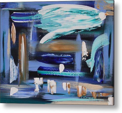 Abstract Metal Print featuring the painting The Future by Stephen P ODonnell Sr