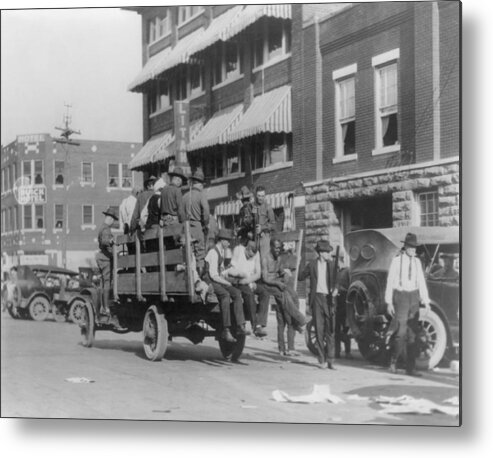 History Metal Print featuring the photograph Truck On Street Near Tulsa, Oklahomas by Everett