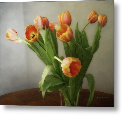 Tulips Metal Print featuring the photograph Tulips by Joan Bertucci