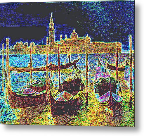 Venice Metal Print featuring the photograph Venice Venezia Glow by Jerome Stumphauzer