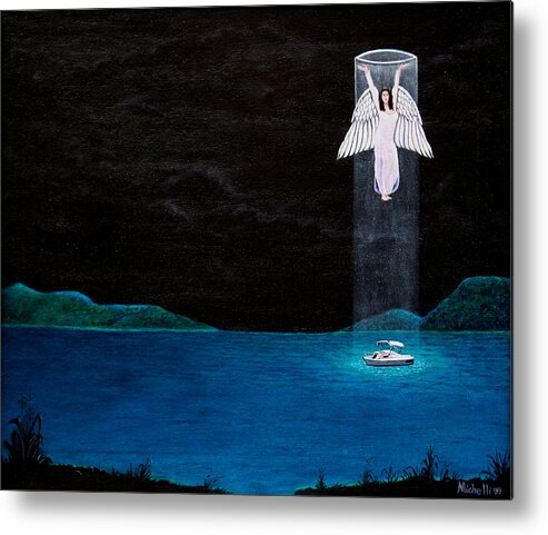 Angel Metal Print featuring the painting Wednesday Island Angel by Joe Michelli