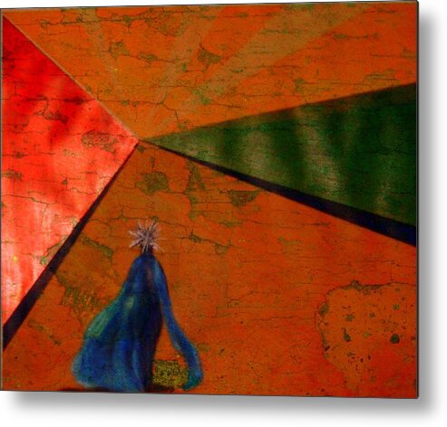 Digital Rendering Of Acrylic On Canvas Paper Metal Print featuring the digital art Woman in blue by Joseph Ferguson