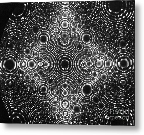 Diffraction Metal Print featuring the photograph X-ray Diffraction Of Iridium by Omikron