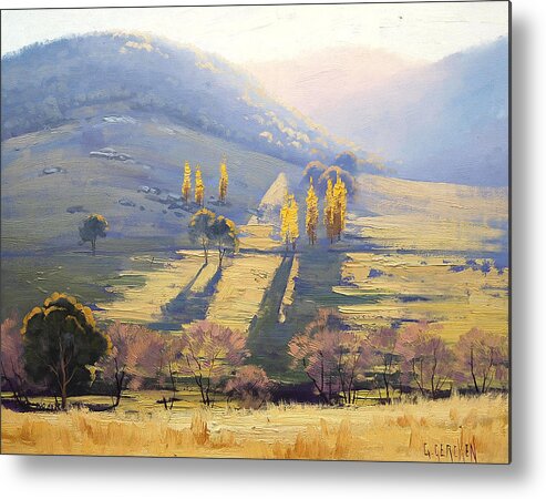 Rural Metal Print featuring the painting Afternoon Glow #1 by Graham Gercken