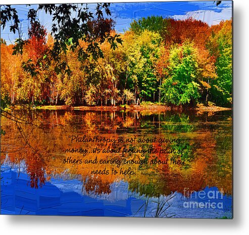 Diane Berry Metal Print featuring the painting Autumn Serenity Painted #1 by Diane E Berry