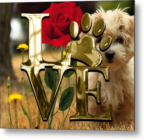 Dog Metal Print featuring the mixed media Dog Lover Collection #1 by Marvin Blaine