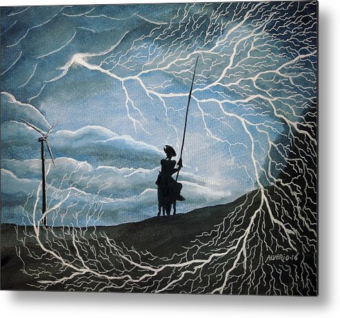 Don Metal Print featuring the painting Don Quijote #2 by Edwin Alverio