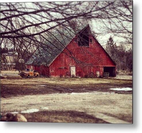 Barn Metal Print featuring the photograph Dreaming of Spring #1 by Julie Hamilton