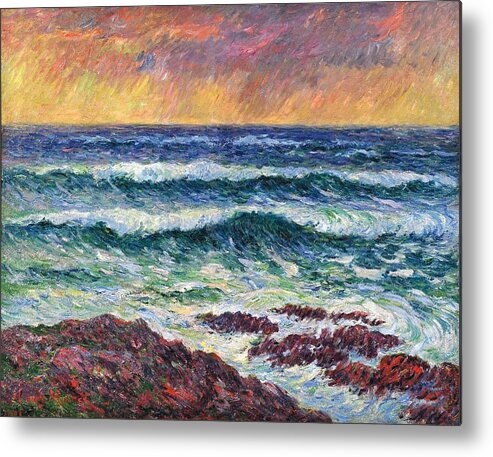 Evening Metal Print featuring the painting Evening #1 by Henri Moret