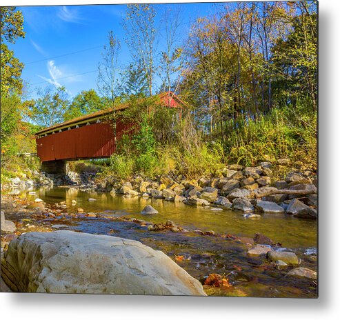 America Metal Print featuring the photograph Everett Covered Bridge #1 by Jack R Perry